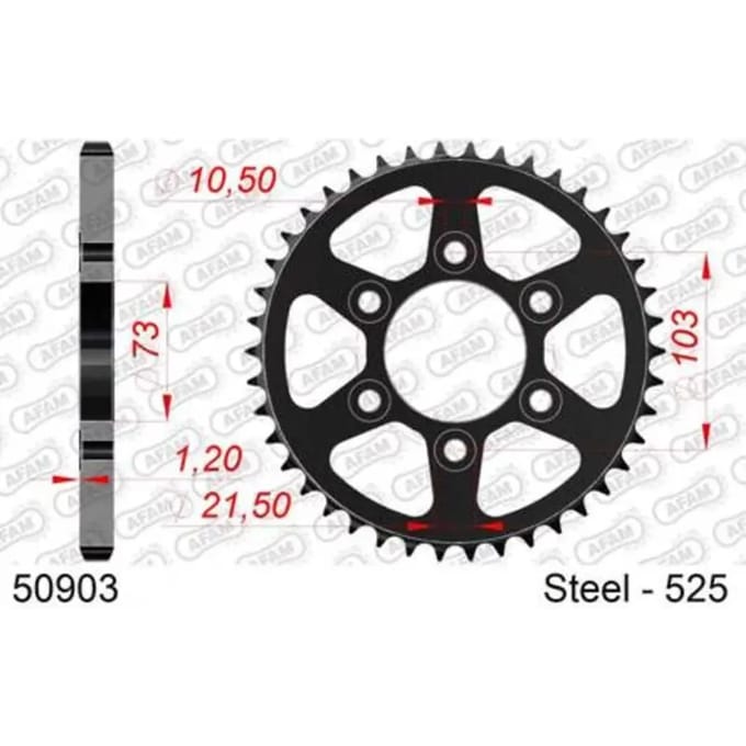 Standaard Stalen Motor Tandenwiel Afam 525