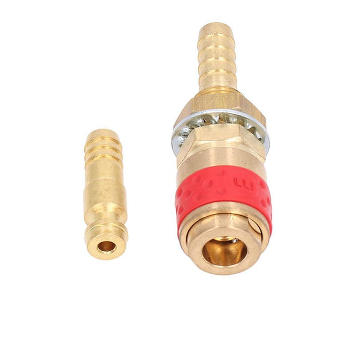 8mm Lasbranderslang Adapter Messing Connector Snelkoppeling Fitting Kit voor MIG TIG LaspistoolRood rood