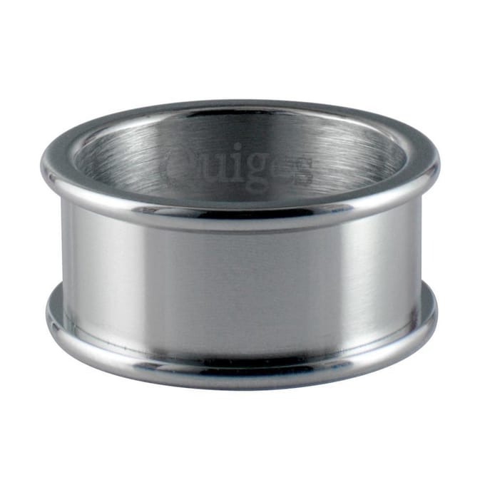 Quiges Stapelring Ring - Basisring  - Dames - RVS zilverkleurig - Maat 18.5 - Hoogte 8mm