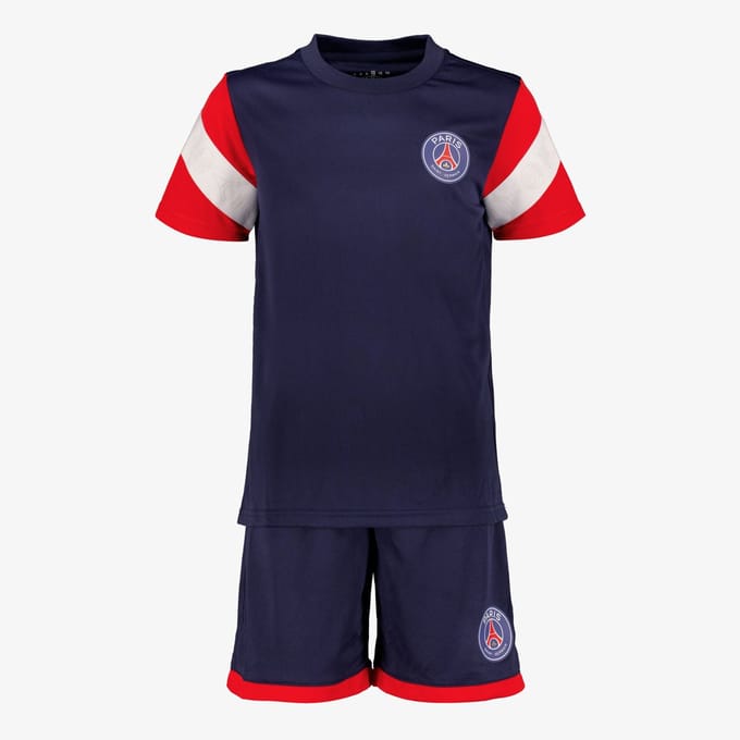 PSG tweedelige kinder sport set blauw - Maat 140/146