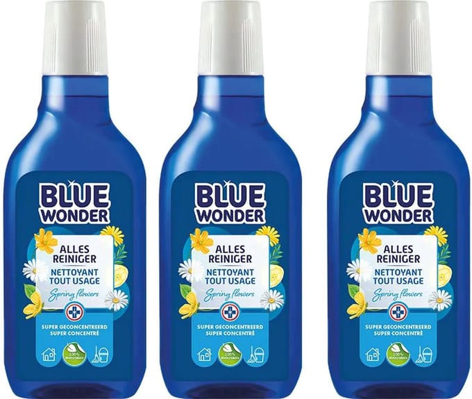 Blue Wonder Allesreiniger 3-pack – Met Doseerdop + KD Spons