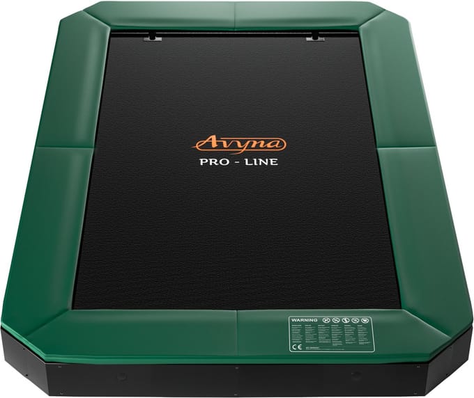 Avyna FlatLevel Trampoline 380x255 cm – Rechthoekig – Groen – Luxe Inbouwmodel