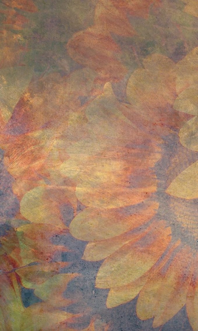 Fotobehang - Sunflower Abstract 150x250cm - Vliesbehang