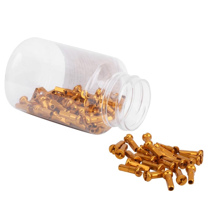 GUB 100 Stuks Fiets Aluminiumlegering Spaaknippel Spaakhoes Wielaccessoiregoud goud