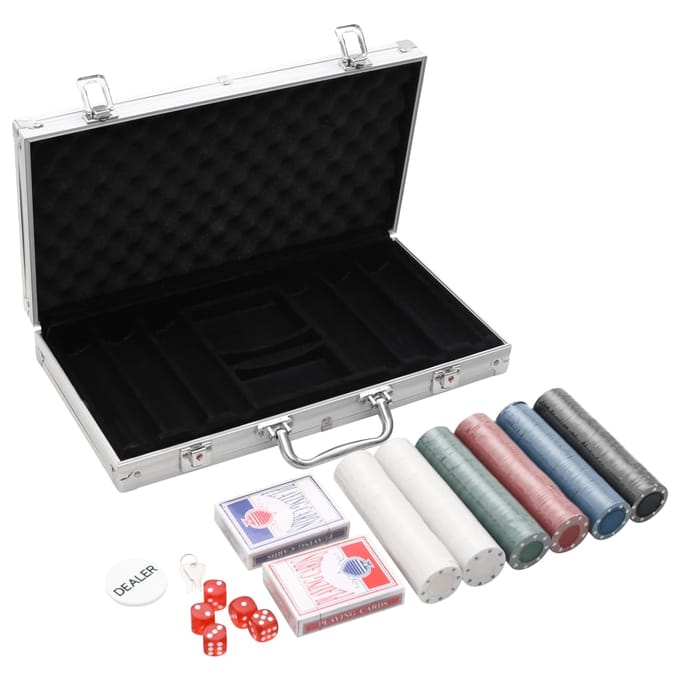 Vidaxl Pokerchipset, 300 Stuks, 4 G