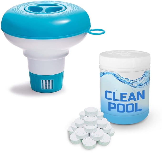 Drijvende chemische dispenser + 0,5 kg multifunctionele tabletten