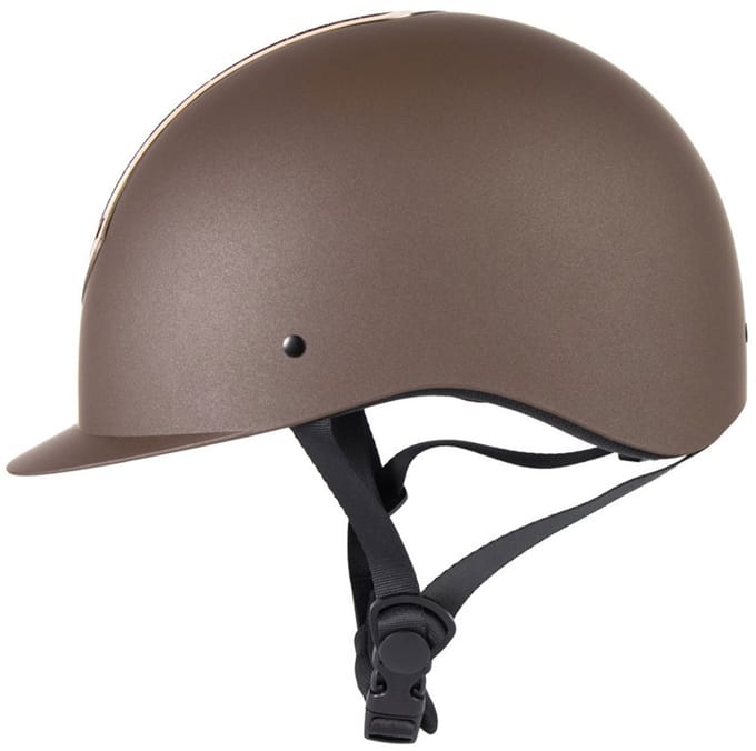 Harry's Horse Veiligheidscap Pro F2 Matt Crystal Bruin/Goud - L