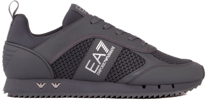 EA7 Athletic Logo Mesh Trainers, Grijs