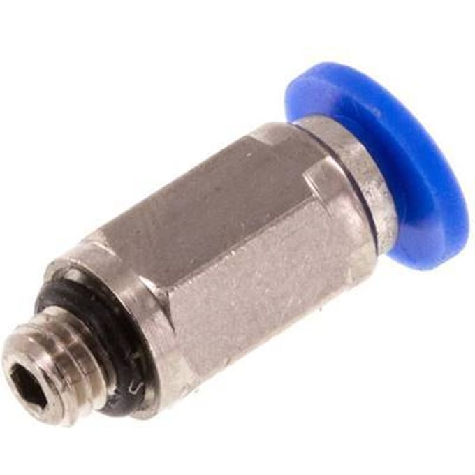 3mm x M 5 Messing/PA 66 Insteekfitting Buitendraad NBR [2 Stuks]