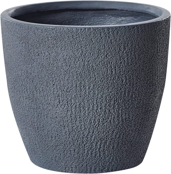 KANNIA - Bloempot - Lichtgrijs - 46 cm - Klei-vezelmengsel