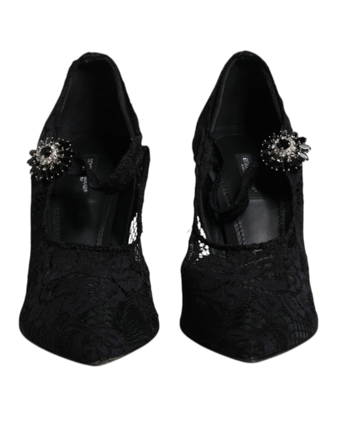 Lace Pumps Hakken Zwart