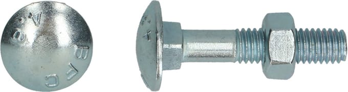 PGB-FASTENERS | Houtbout 4.8 DIN 603/555 M 8x130 Zn | 100 st