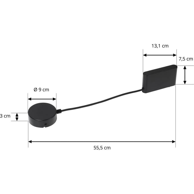 Lindby LED driver Lumaro, zwart, lengte 55,5 cm, 100W