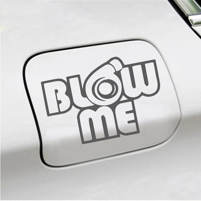 Bumpersticker - Blow Me - 10,1 X 14,8 - Antraciet
