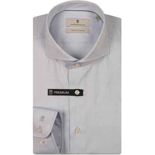 Thomas Maine Overhemd Bari Cutaway Two-Ply Non-Iron Pin Point Wit / male