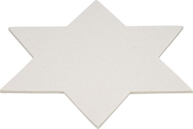 Daff - Onderzetter - Vilt Ster - 15 cm - Off White - Merinowol