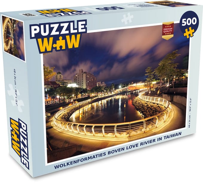 Puzzel Wolkenformaties boven Love Rivier in Taiwan - Legpuzzel - Puzzel 500 stukjes