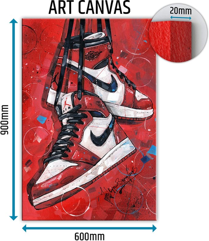 Sneaker canvas retro Chicago 60x90 cm