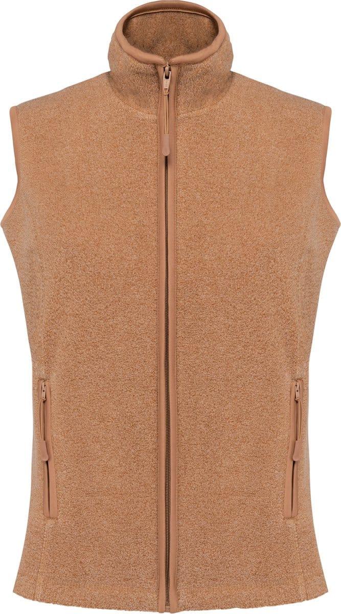 Kariban Bodywarmer van microfleece dames K906 - Camel Heather - L