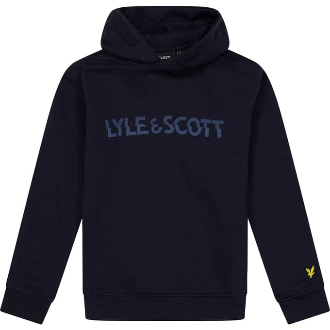 Lyle & Scott Kinder/Kids logohoodie (Donkere marine)