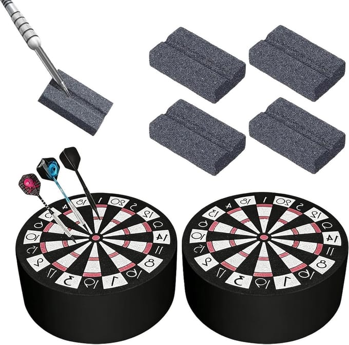 Set van 2 Darts Houder - Draagbare, Ruimtebesparende Soft Steel Dart Tips voor Spelkamers, Mannenlounges en Bars