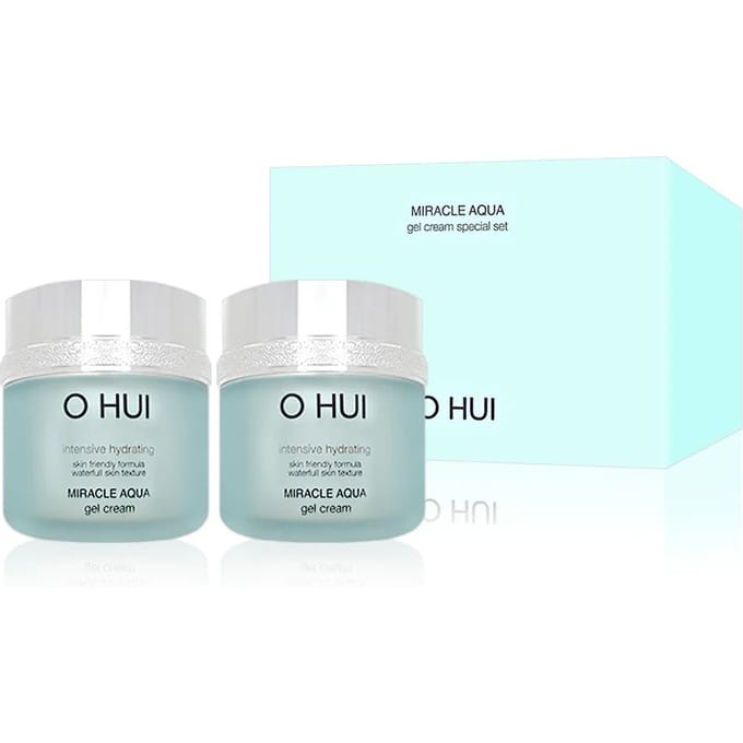 O HUI Miracle Aqua Gel Crème Set 50ml+50ml + WILLEKEURIG GESCHENK white