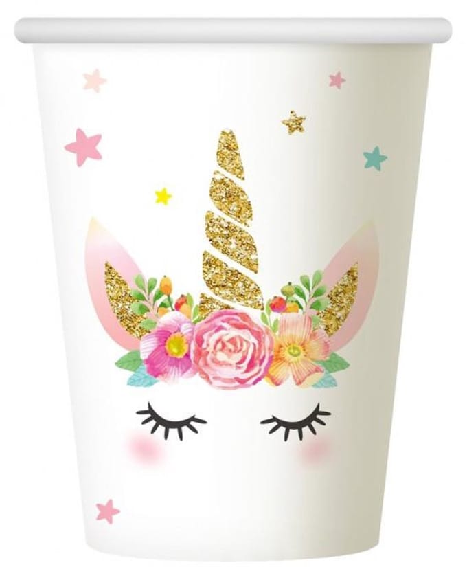 Unicorn bekers | 6 stuks