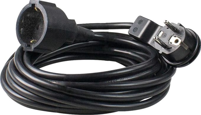 Flat Connector Extension Cord 5m, IP20, 230V/16A - Perfect for Construction Sites and Home Use