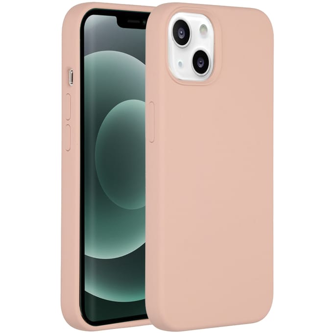 Accezz Hoesje - Geschikt voor Apple iPhone 13 Mini - Liquid Silicone Backcover - Roze