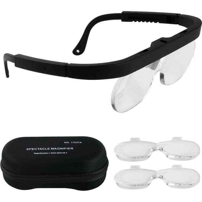1.5/2.5/3.5X vergrootglazen vergrootglazen headset hoofdgemonteerde sieradenloep vergrootglas met zwart