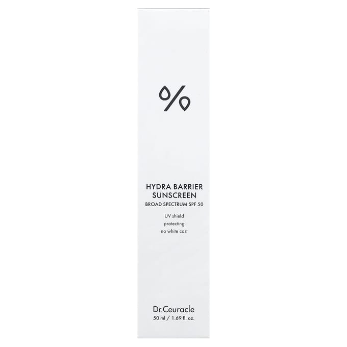 Dr. Ceuracle, Crème Solaire Hydra Barrier, SPF 50, 50ml (1,69 once liquide) white
