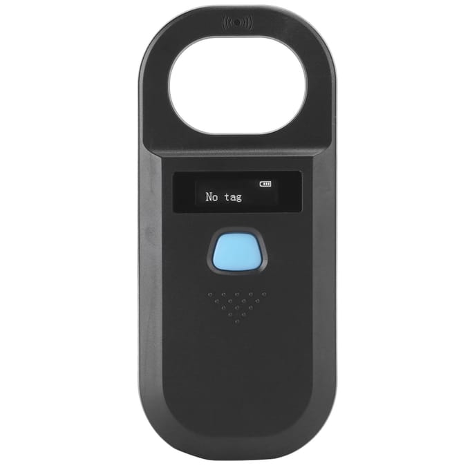 Dieren Tag Reader Huisdierbenodigdheden Draagbare Chip Scanner OLED Scherm Handheld Hoge Helderheid(Zwart ) zwart