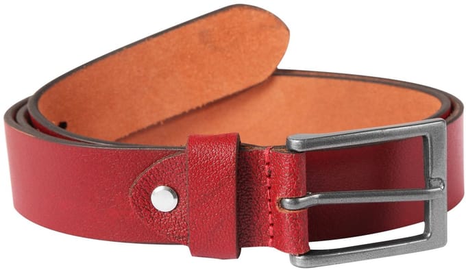 Leonardo Verrelli Leonardo Verrelli Unisex riem 80 cm - 140 cm (tailleomvang) in rood van 100% echt leer, inkortbaar