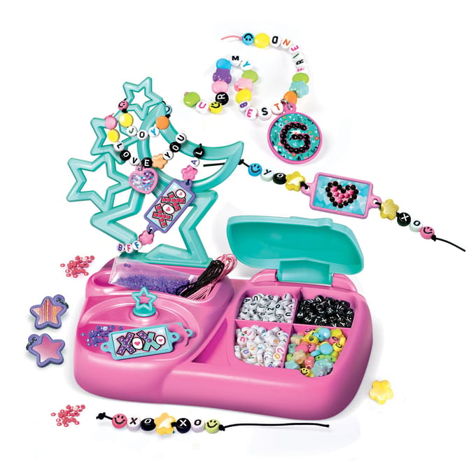 Coffret Bijoux Message Creations Swiftie - Clementoni - Perles, Strass & Cordons Élastiques - Bracelets et Colliers à Personnaliser