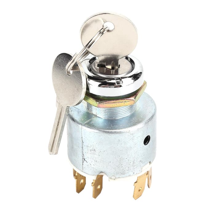 12V Ontstekingsschakelaar met 2 Sleutels Universeel Accessoire voor Boot Auto Grasmaaier