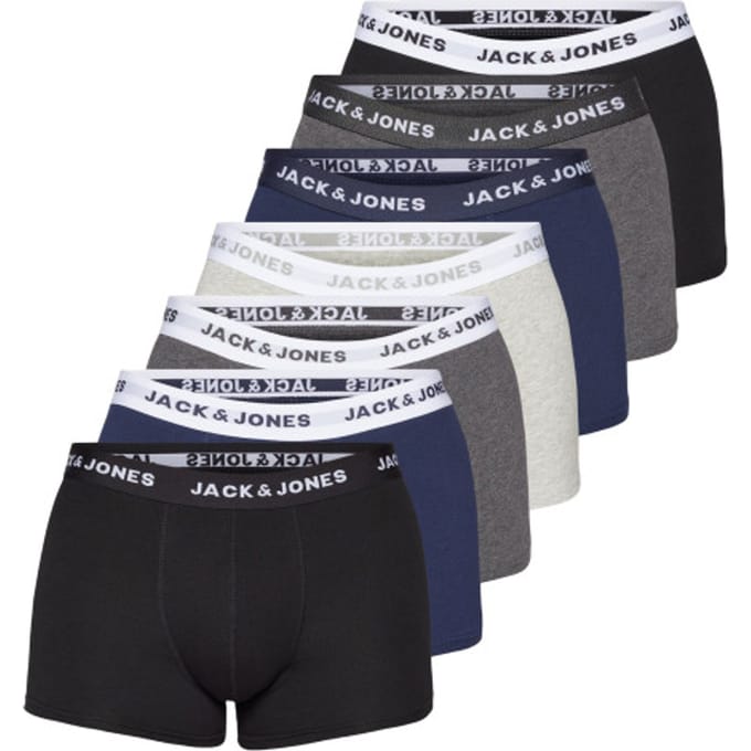 Jack & Jones Heren Boxershorts Effen Trunks JACBASIC 7-Pack - Maat XXL