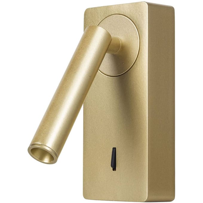 Forlight LED wandlamp Colo, goudkleurig, aluminium, hoogte 14 cm