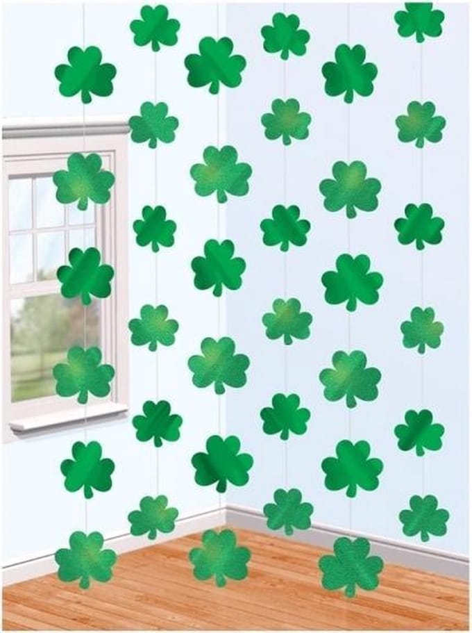 Hangdecoratie klavers 6 stuks