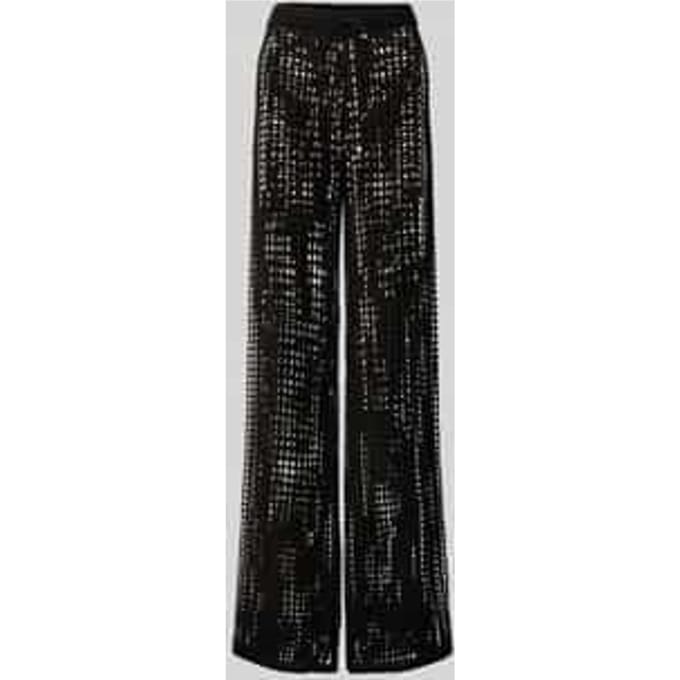 Wide leg gehaakte broek met ajourpatroon