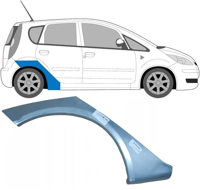 Reparatiepaneel achterspatbord voor Mitsubishi Colt 2004-2012 / Rechts
