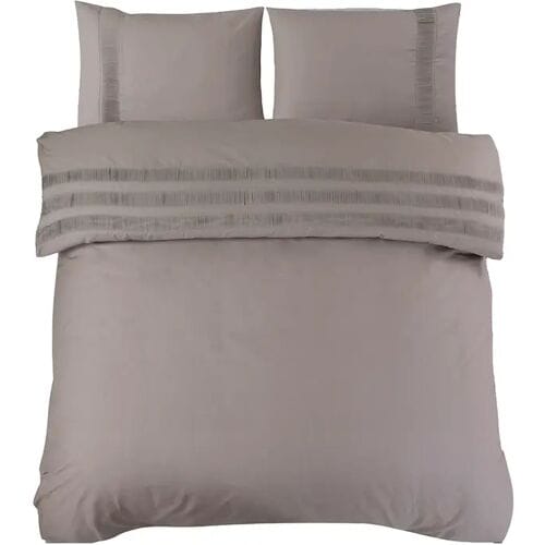Dreamhouse Dekbedovertrek Bali Taupe - Eenpersoons 140 x 200/220 cm + 1 kussensloop