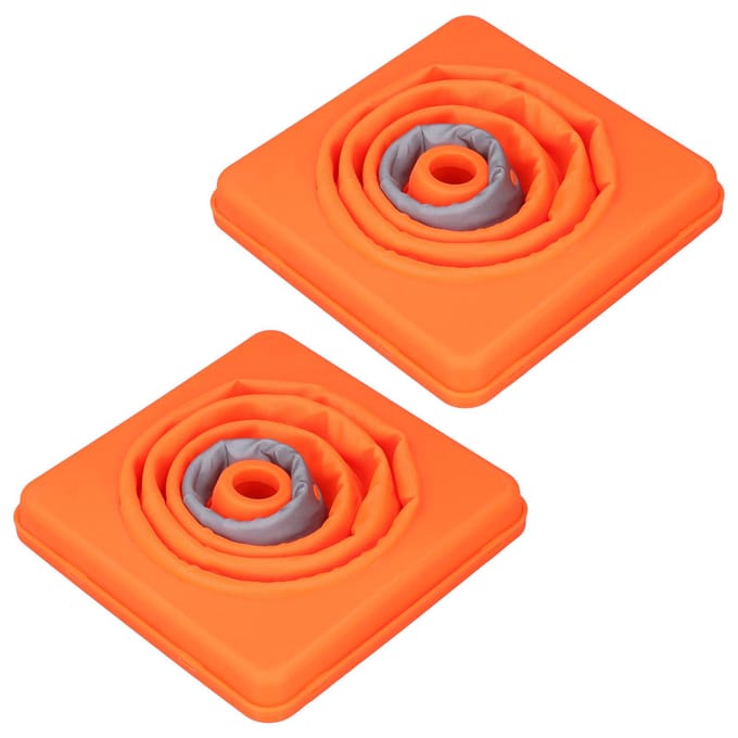 2 Stuks Verkeersveiligheidskegels Opvouwbare Multifunctionele Pop-up Kegel met Reflecterende Kraag Oranje 30cm voor red