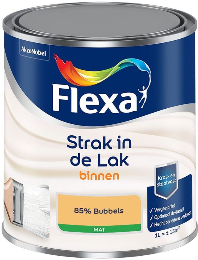 Flexa - Strak In De Lak Binnenlak Mat - 85% Bubbels - Mengverf - 1 L