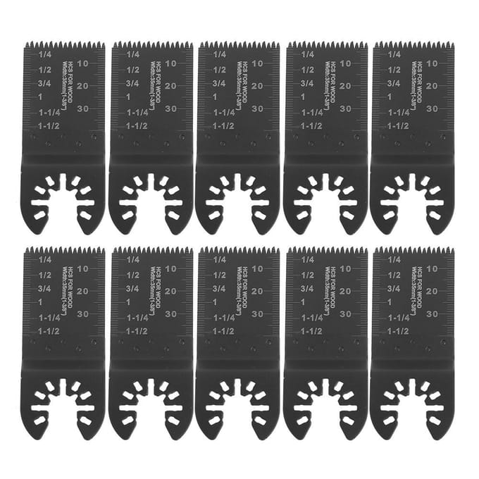 10 stuks Oscillerend Multitool 35mm Zaagbladen Hoog Koolstofstaal Zaagblad Grove Tanden