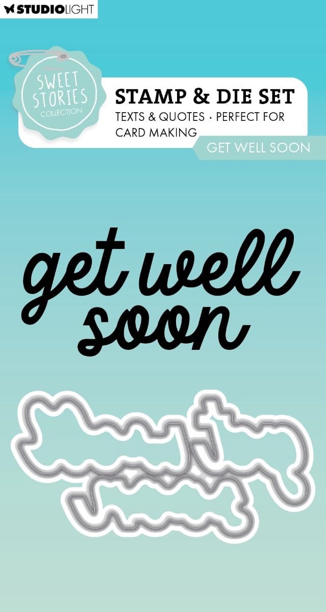 Stamp & cutting die Sweet stories - Get well soon nr. 88