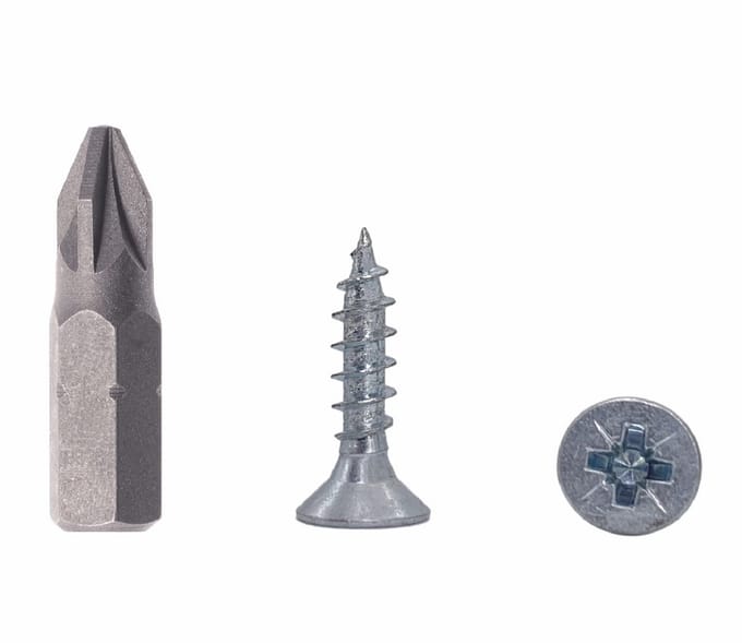 400x Verzinkte Houtschroeven 4,5x20 mm Universeel Pozi-Aandrijving