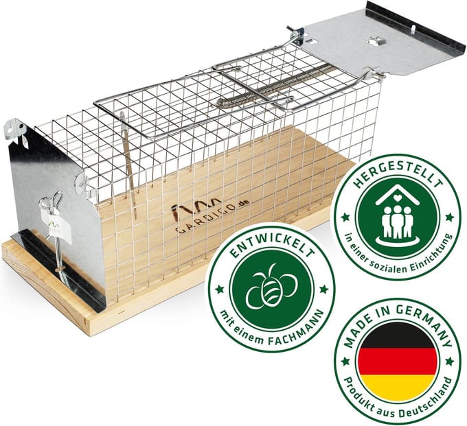 Ratten Lebendfalle Kooi - Diervriendelijke Rattenval - Made in Germany - Gardigo