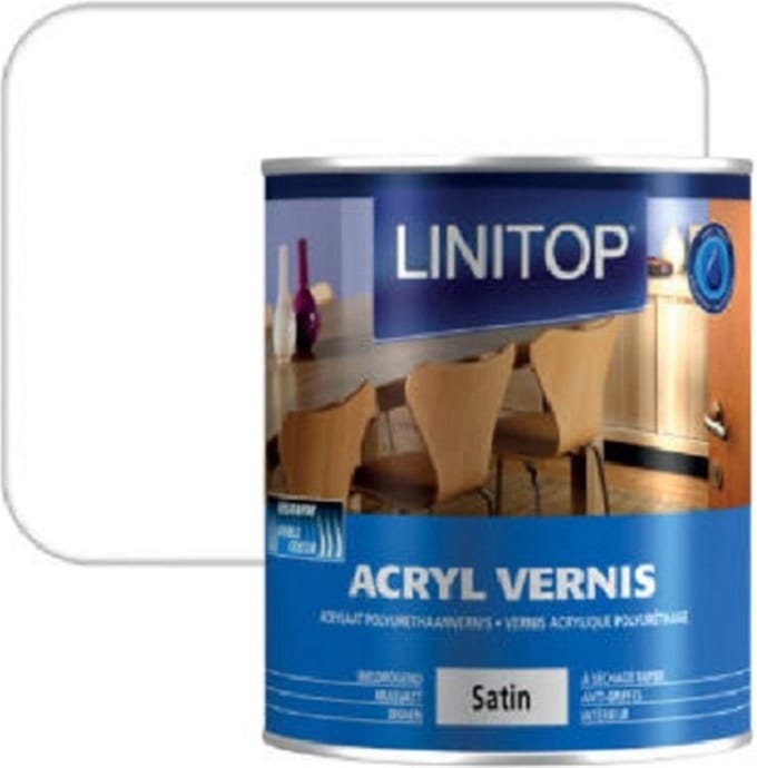 Acryl Vernis - Acryl-polyurethaanvernis voor binnen - Linitop - 0,75 L