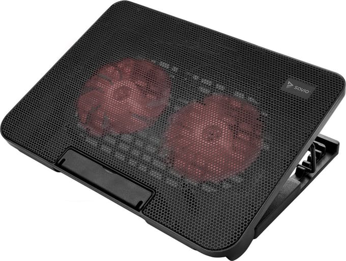 Savio COS-02 laptop cooling pad 43,9 cm (17.3") Zwart