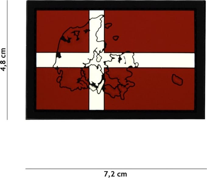 Embleem 3D PVC Denemarken met Contour